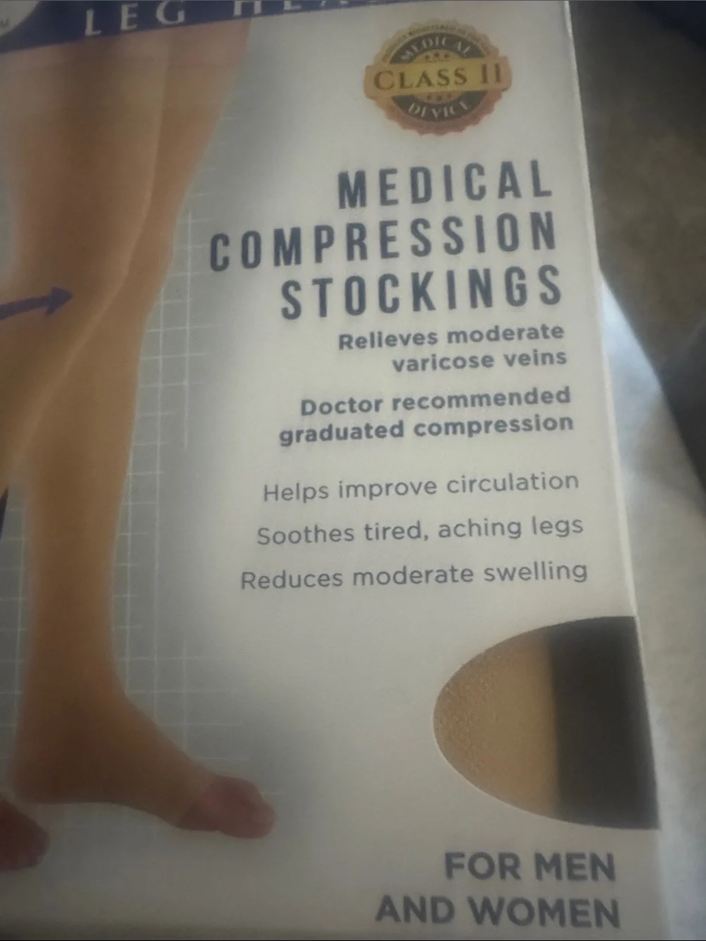 Truform Men’s Medical Compression Stockings – Beige